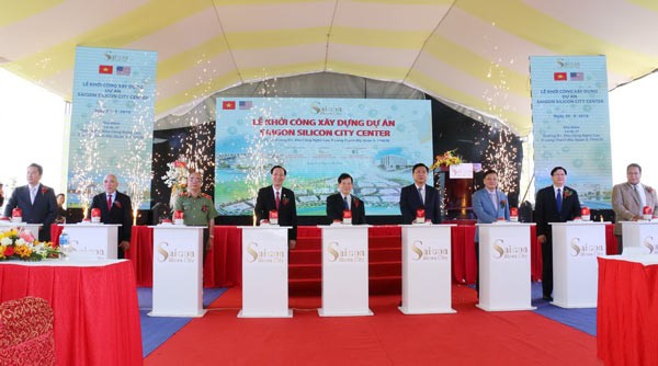 At the break-ground ceremony At the break-ground ceremony