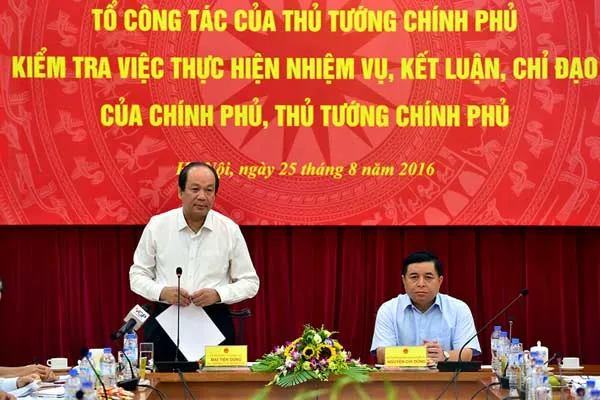 Tổ công tác của Thủ tướng: Bộ Kế hoạch – Đầu tư còn nhiều việc trễ hạn