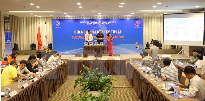 The draw for team sports at the ABG5 takes place after the technical delegates' meeting (Photo: VNA) The draw for team sports at the ABG5 takes place after the technical delegates' meeting (Photo: VNA)