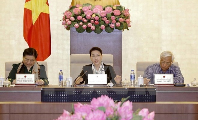 NA Chairwoman Nguyễn Thị Kim Ngân delivers speech at the National Assembly Standing Committee (NASC) yesterday. — VNA/VNS Photo An Đăng NA Chairwoman Nguyễn Thị Kim Ngân delivers speech at the National Assembly Standing Committee (NASC) yesterday. — VNA/VNS Photo An Đăng