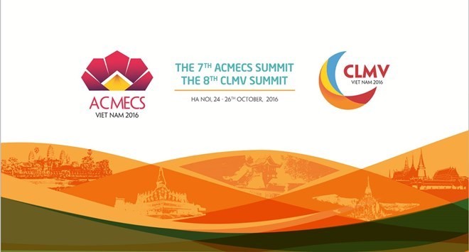 Poster of the ACMECS 7 and CLMV 8 (Photo: the organising board) Poster of the ACMECS 7 and CLMV 8 (Photo: the organising board)
