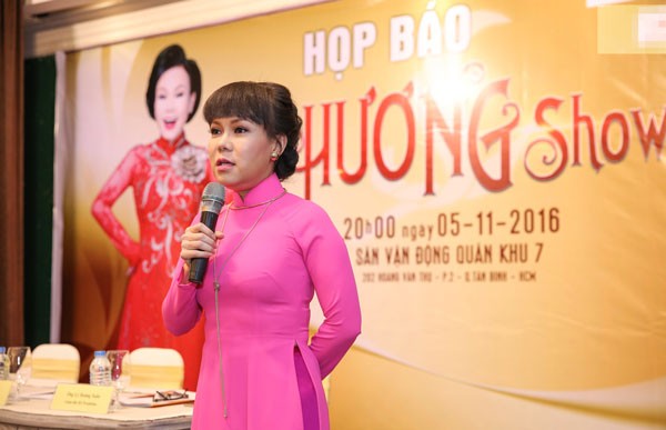 Actress Viet Huong speaks at the event's press conference. (Photo: Sggp) Actress Viet Huong speaks at the event's press conference. (Photo: Sggp)