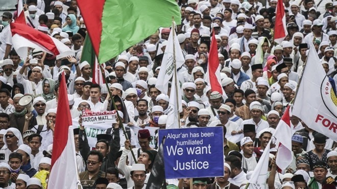 The protest in Jakatar, Indonesia (Photo: EPA) The protest in Jakatar, Indonesia (Photo: EPA)