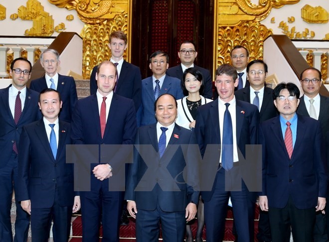 Prime Minister Nguyen Xuan Phuc and the UK delegation led by Prince William (Source: VNA) Prime Minister Nguyen Xuan Phuc and the UK delegation led by Prince William (Source: VNA)