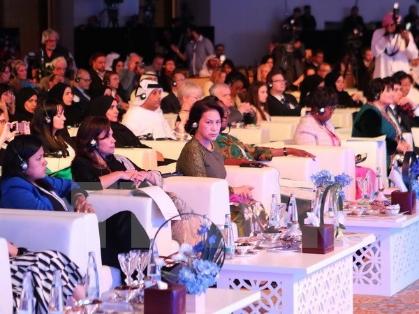 NA Chairwoman Nguyen Thi Kim Ngan at the closing session of the Summit (Source: VNA) NA Chairwoman Nguyen Thi Kim Ngan at the closing session of the Summit (Source: VNA)
