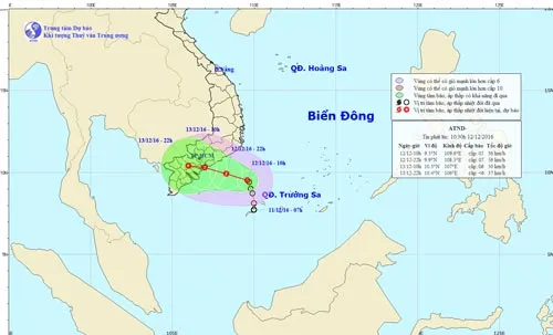 Dự báo áp thấp nhiệt đới gây mưa to từ Quảng Ngãi đến Bình Thuận