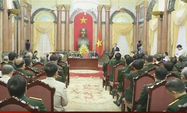 Chủ tịch nước Trần Đại Quang gặp mặt đại biểu các thế hệ cán bộ Cục Tác chiến