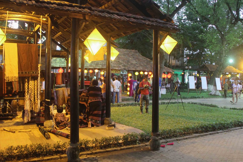 The space reserved for craft performances and exhibition at the Hue Craft Village Festival. VNS The space reserved for craft performances and exhibition at the Hue Craft Village Festival. VNS