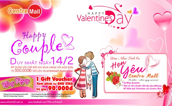 Chương trình khuyến mại Hệ thống bán lẻ SATRA dịp Valentine 14-2
