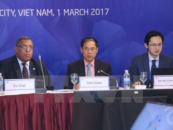 APEC 2017 SOM Chair Bui Thanh Son (middle) (Photo: VNA) APEC 2017 SOM Chair Bui Thanh Son (middle) (Photo: VNA)