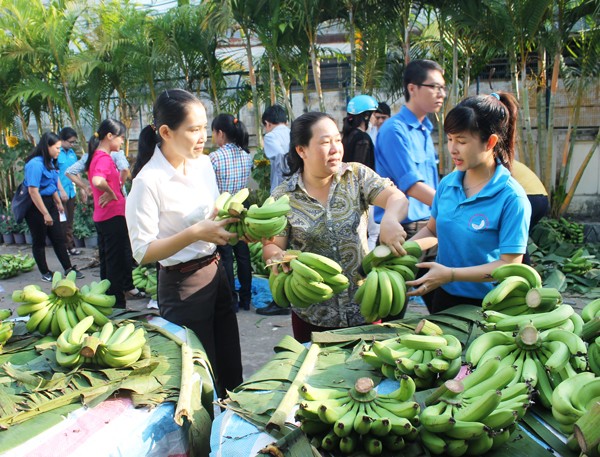 Banana is sold by young people (Photo: SGGP) Banana is sold by young people (Photo: SGGP)
