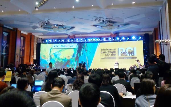The 2016 PCI report is released by VCCI and USAID on March 14. (Photo:Sggp) The 2016 PCI report is released by VCCI and USAID on March 14. (Photo:Sggp)