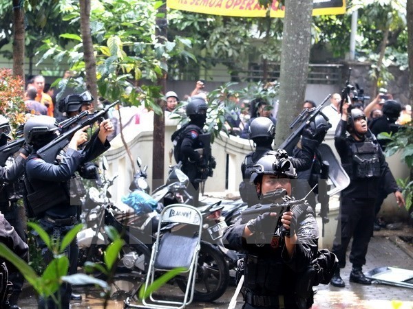 The police of Indonesia (Illustrative photo - Source: Xinhua/VNA) The police of Indonesia (Illustrative photo - Source: Xinhua/VNA)