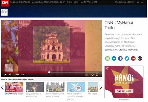 CNN’s #MyHanoi offers viewers a chance to experience the charms of Vietnam’s capital through the lens of its photographers (Photo courtesy of CNN) CNN’s #MyHanoi offers viewers a chance to experience the charms of Vietnam’s capital through the lens of its photographers (Photo courtesy of CNN)