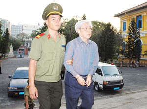 Mai Van Dau (R), former Deputy Trade Minister who is accused of illegal selling of garment and textile quotas Mai Van Dau (R), former Deputy Trade Minister who is accused of illegal selling of garment and textile quotas