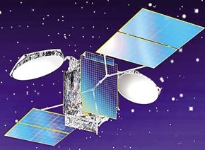 A graphic view of Vinasat-1 in orbit