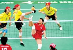 Cầu mây nữ mang về huy chương vàng đầu tiên