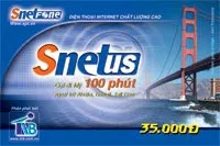 Thẻ SnetUS với các mệnh giá 35.000 đồng, 70.000 đồng và 140.000 đồng. Thẻ SnetUS với các mệnh giá 35.000 đồng, 70.000 đồng và 140.000 đồng.