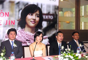 Hye Jin feels comfortable in front of the press (Photo: Truong Son) Hye Jin feels comfortable in front of the press (Photo: Truong Son)