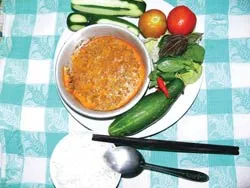 Mắm nục bằm khoai lang
