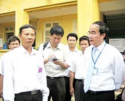 Bộ trưởng Nguyễn Thiện Nhân: Hà Tây đã có tiến bộ trong việc bảo đảm nghiêm túc thi cử