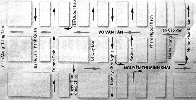 Sáng nay: Phân luồng một chiều đường Nguyễn Thị Minh Khai, Võ Văn Tần