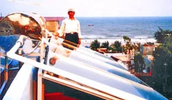 Đun nước bằng... ánh nắng