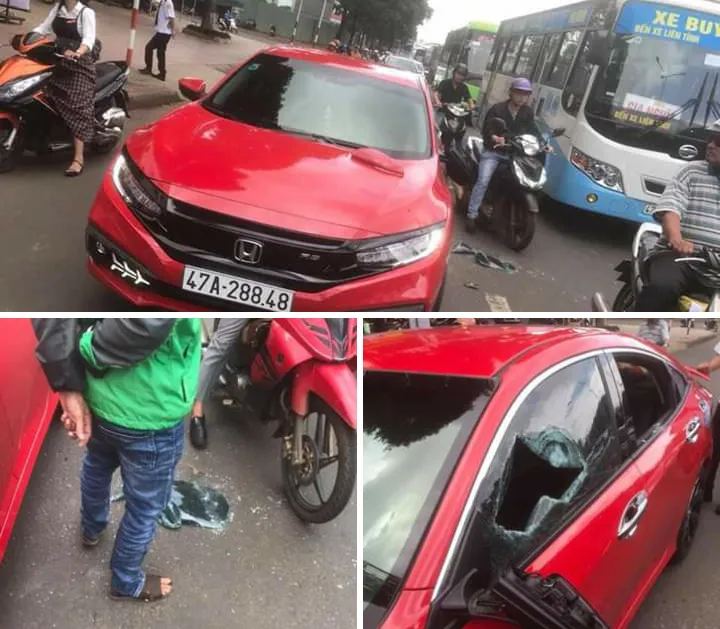 Nhà sư ngang nhiên đập ô tô vì không cho vượt ảnh 2