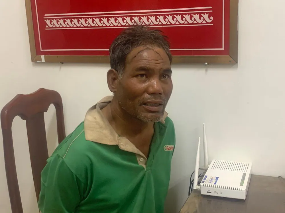 Đối tượng Y Ju Niê tại cơ quan công an. Ảnh: Công an tỉnh Đắk Lắk