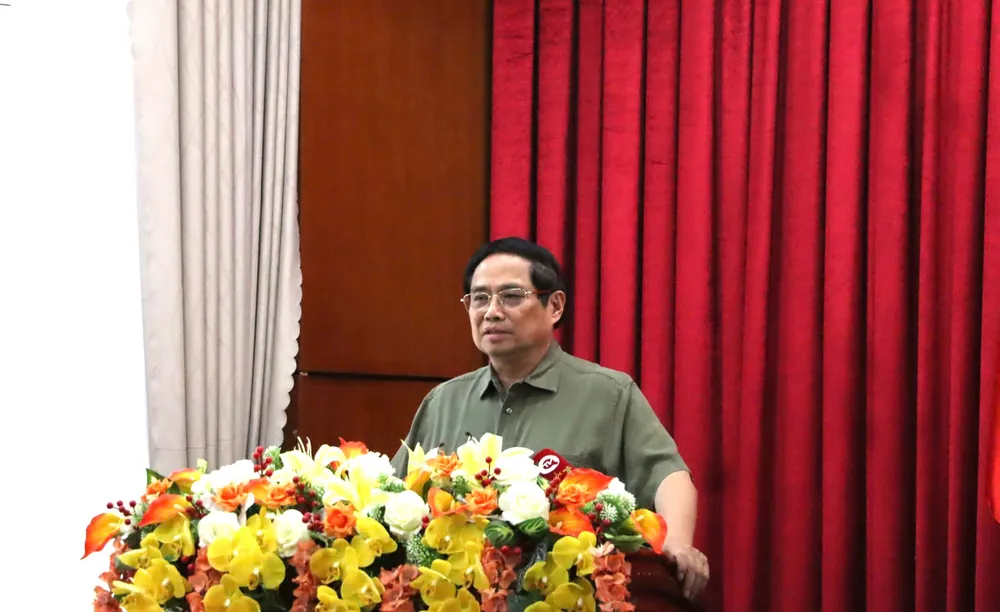 Thủ tướng Phạm Minh Chính phát biểu tại buổi làm việc với Ban thường vụ Tỉnh ủy Đắk Lắk z5743196840928_22da6d5361479873ce9980972ae1661e.jpg