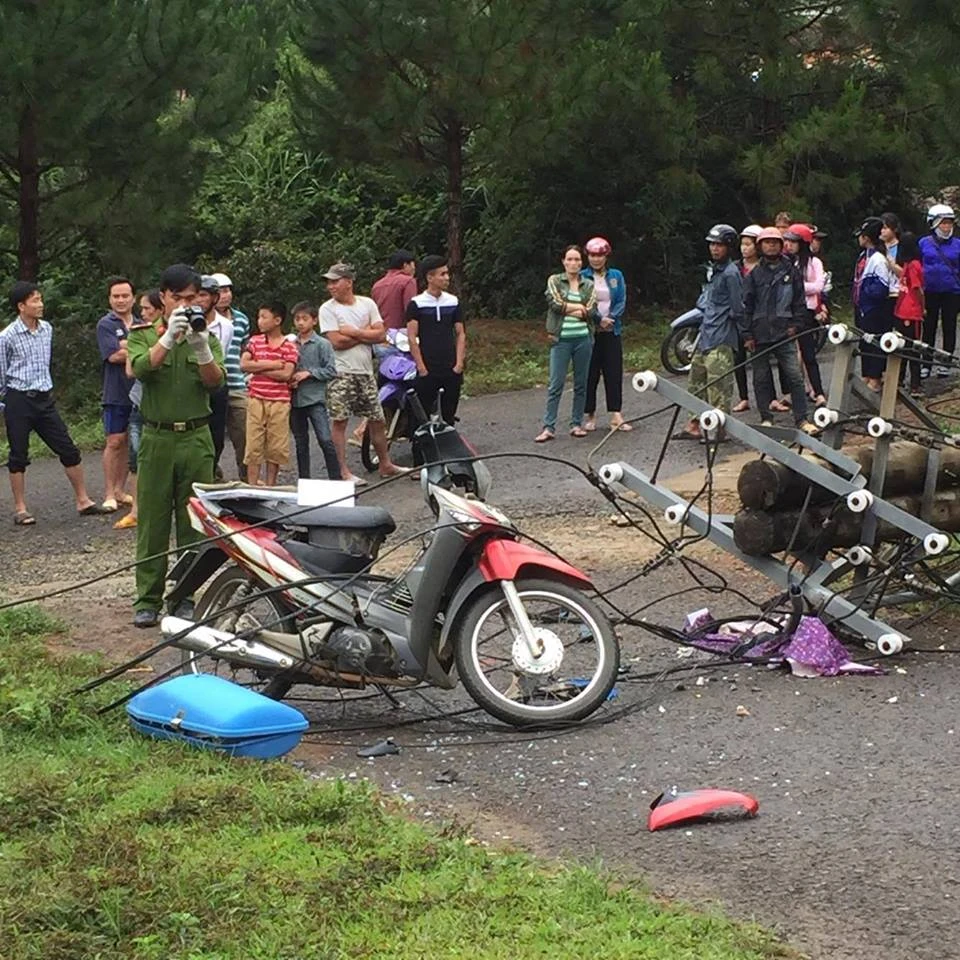 Hiện trường vụ tai nạn.