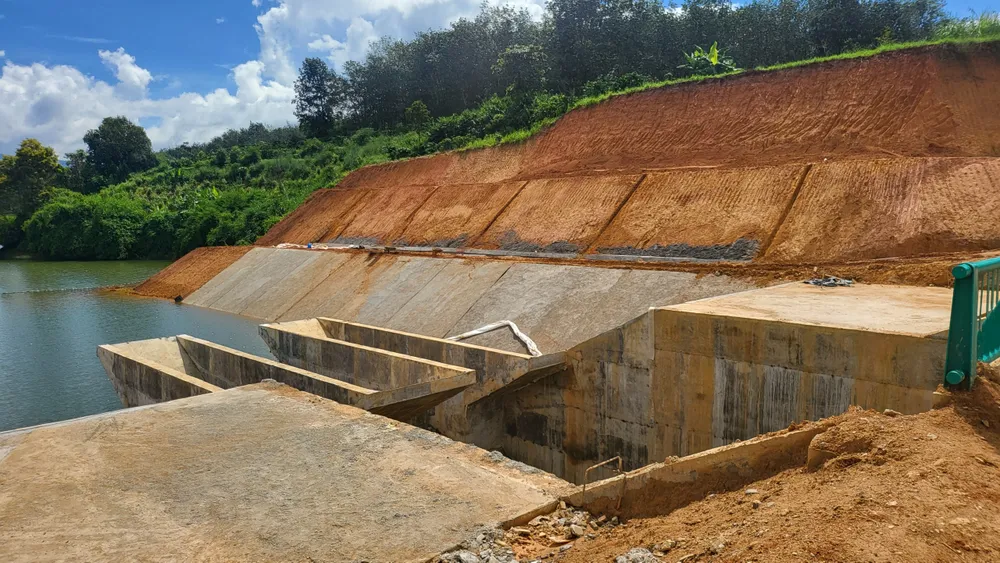 Một hạng mục của dự án đang thi công