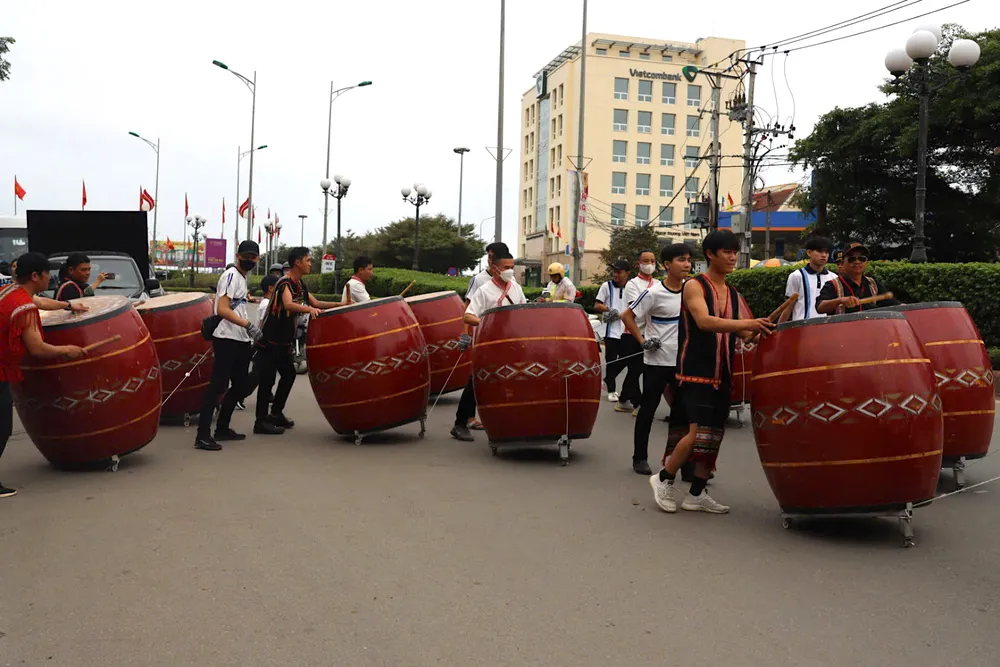 Màn biểu diễn trống. Ảnh: HỮU PHÚC A123.jpeg