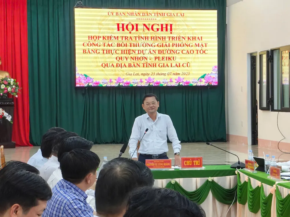 Ông Nguyễn Tự Công Hoàng, Phó Chủ tịch UBND tỉnh Gia Lai phát biểu egrfdsw.jpeg