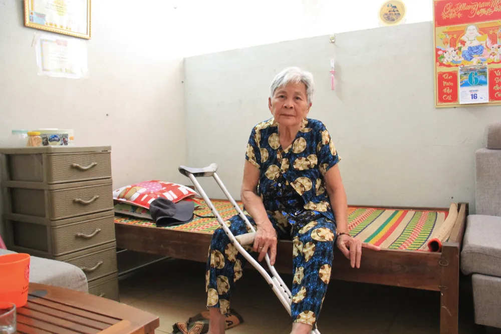 Bà Kiều Thị Liễu tại căn phòng đơn sơ trong chung cư