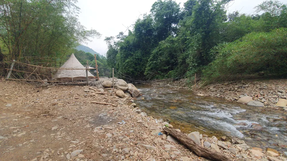 Đoạn cuối khu vực Róc Rách Glamping. Ảnh: XUÂN QUỲNH
