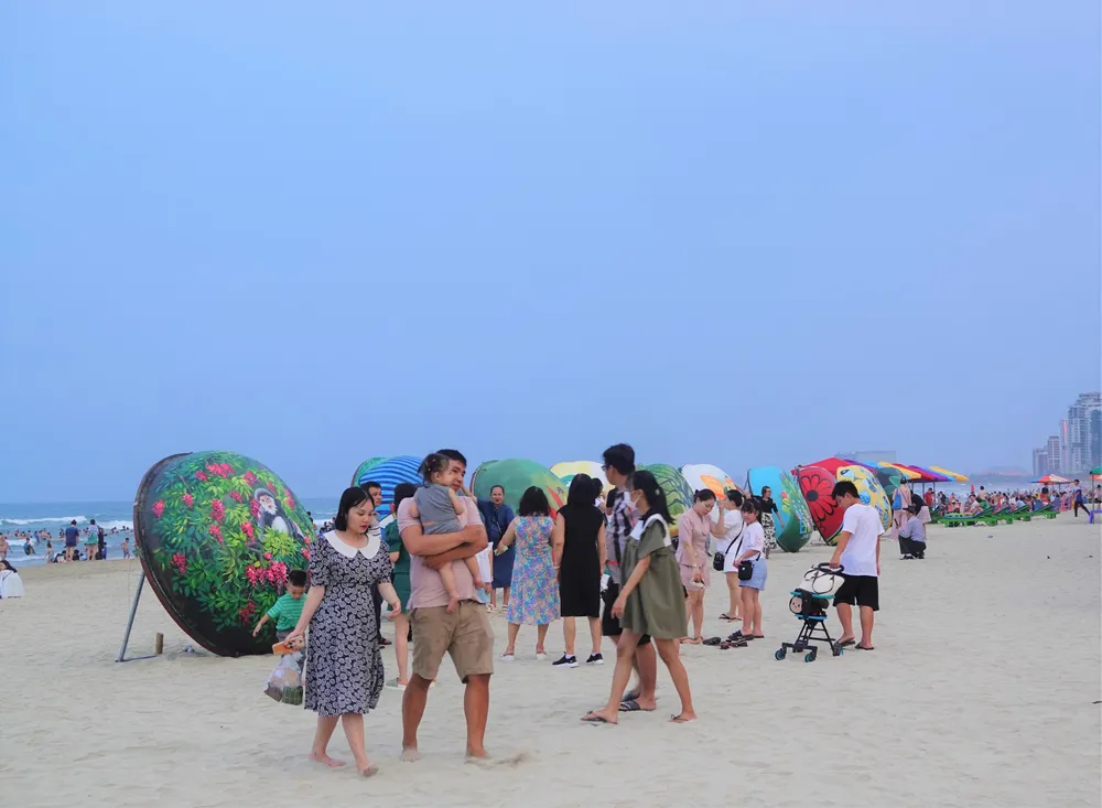 Nghệ thuật thuyền thúng. Ảnh: XUÂN QUỲNH Nghệ thuật thuyền thúng. Ảnh: XUÂN QUỲNH