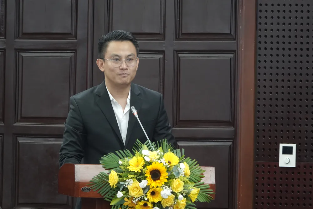 Ông Lê Hoàng Phúc, Phó trưởng Ban Xúc tiến và Hỗ trợ đầu tư Đà Nẵng phát biểu. Ảnh: XUÂN QUỲNH Ông Lê Hoàng Phúc, Phó trưởng Ban Xúc tiến và Hỗ trợ đầu tư Đà Nẵng phát biểu. Ảnh: XUÂN QUỲNH