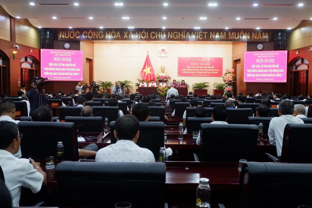 Toàn cảnh hội nghị tiếp xúc cử tri chuyên đề “HĐND với nông dân TP Đà Nẵng” năm 2023. Ảnh: XUÂN QUỲNH Toàn cảnh hội nghị tiếp xúc cử tri chuyên đề “HĐND với nông dân TP Đà Nẵng” năm 2023. Ảnh: XUÂN QUỲNH