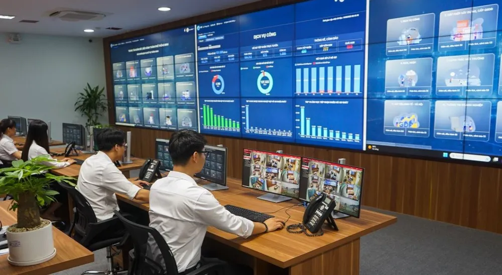 Trung tâm giám sát, điều hành thông minh TP Đà Nẵng. Ảnh: XUÂN QUỲNH Trung tâm giám sát, điều hành thông minh TP Đà Nẵng. Ảnh: XUÂN QUỲNH