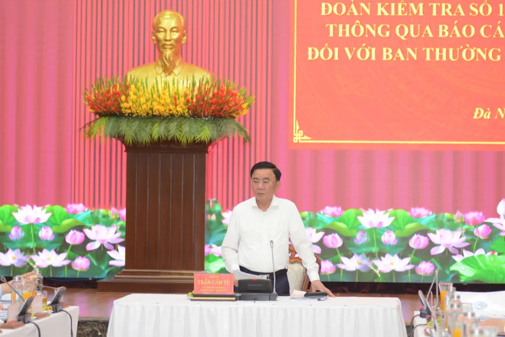 Thường trực Ban Bí thư Trần Cẩm Tú chủ trì hội nghị. Ảnh: XUÂN QUỲNH z6403006423519_13ca54365e7a1f91c7c247e6bef61333sss.jpg