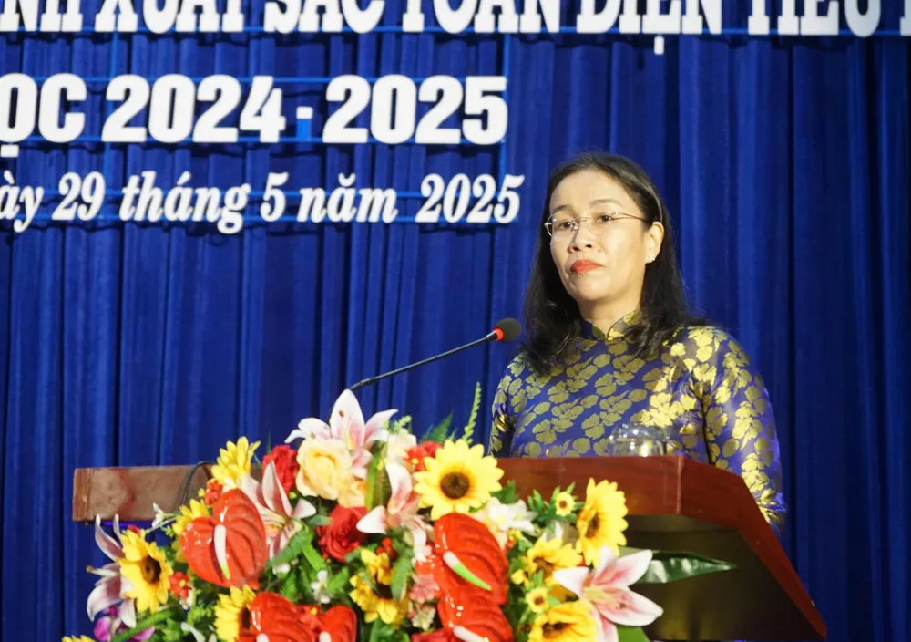 Bà Nguyễn Thị Anh Thi, Phó Chủ tịch UBND TP Đà Nẵng phát biểu. Ảnh: XUÂN QUỲNH z6650452525085_4205f6fd557c63278f92a1280705230e.jpg