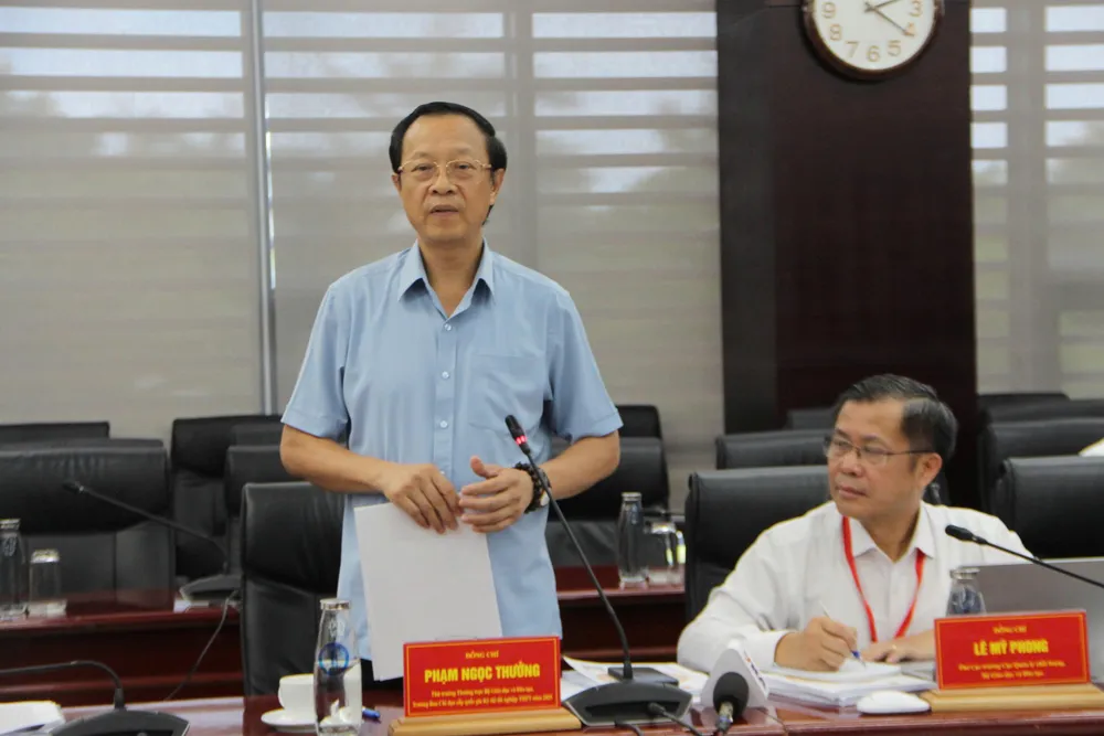 Ông Phạm Ngọc Thưởng, Thứ trưởng Bộ GD-ĐT phát biểu. Ảnh: XUÂN QUỲNH 1000017109.jpg