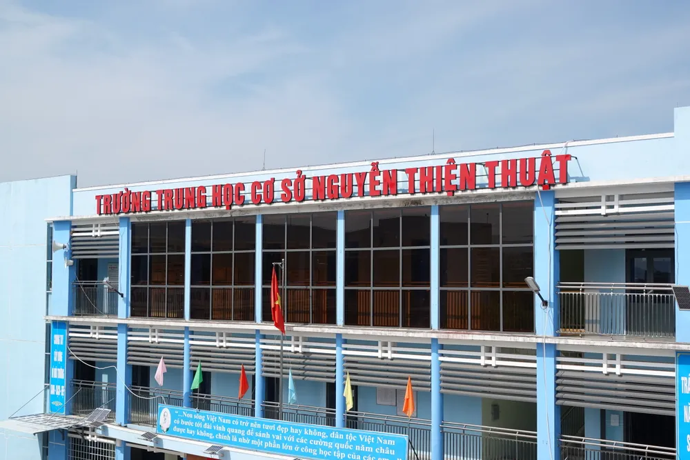 Trường THCS Nguyễn Thiện Thuật là địa điểm thi dành cho các thí sinh thi chương trình giáo dục phổ thông 2006. Ảnh: XUÂN QUỲNH DSC01023.JPG
