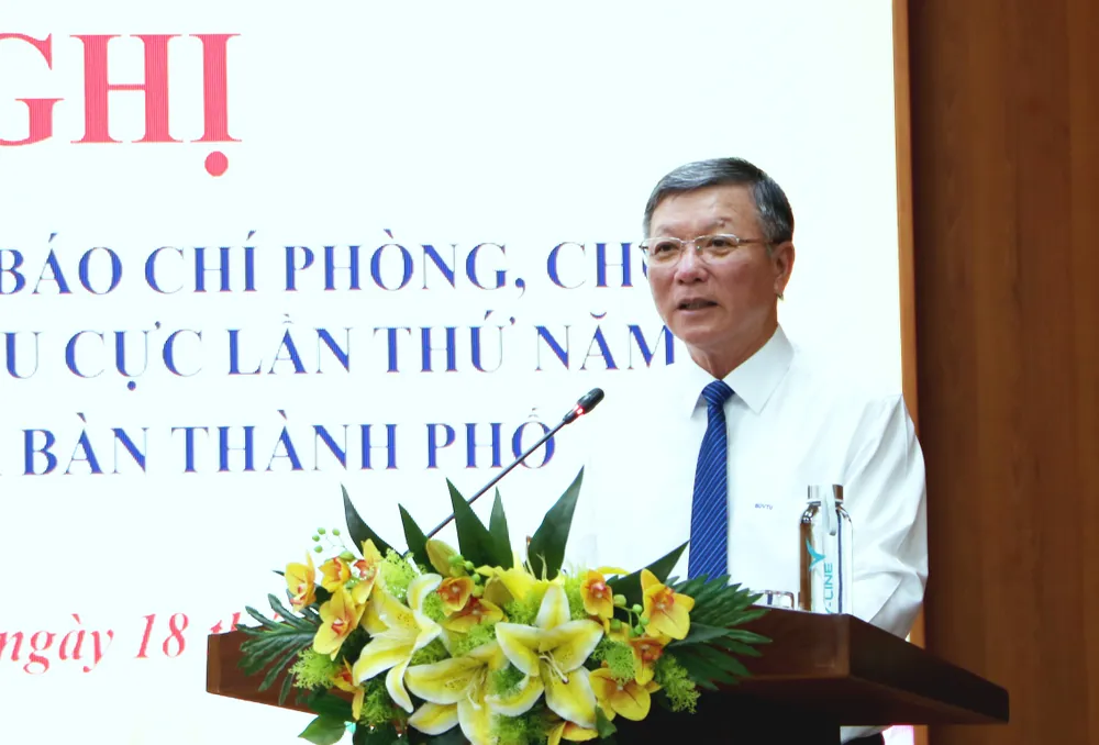 Ông Lê Văn Trung, Chủ tịch Ủy ban MTTQ Việt Nam TP Đà Nẵng phát biểu. Ảnh: XUÂN QUỲNH 12IMG_4969.jpg