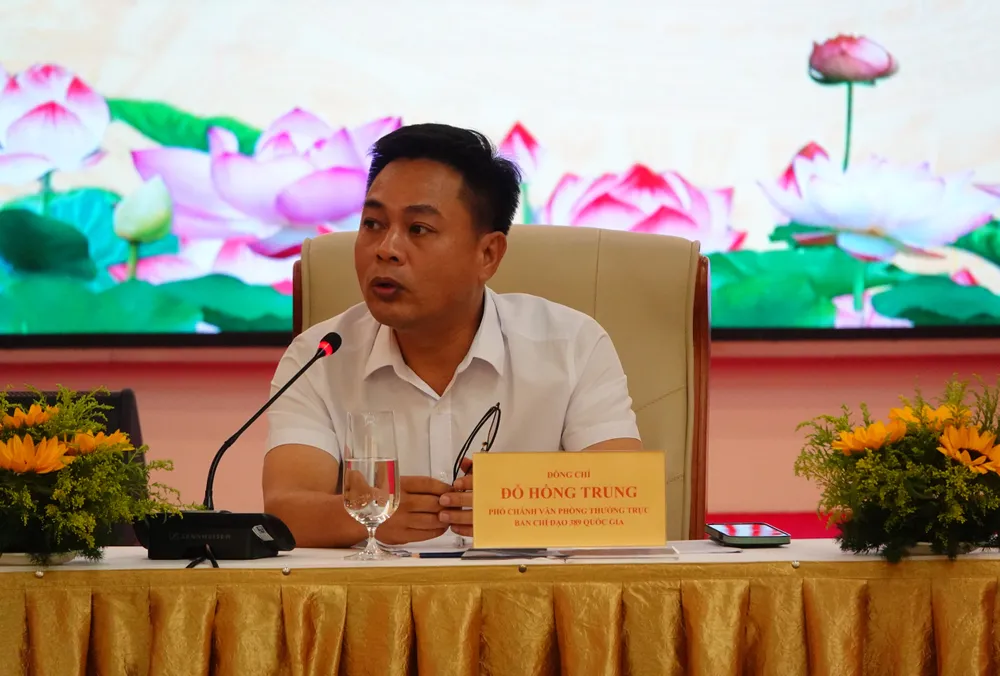 Ông Đỗ Hồng Trung, Phó Chánh Văn phòng Thường trực Ban Chỉ đạo 389 quốc gia. Ảnh: XUÂN QUỲNH DSC02330.JPG