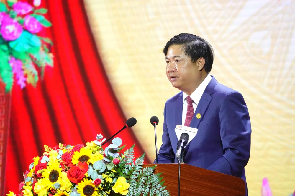 Ông Lương Nguyễn Minh Triết, Chủ tịch UBND TP Đà Nẵng phát biểu. Ảnh: XUÂN QUỲNH DSC04838.JPG