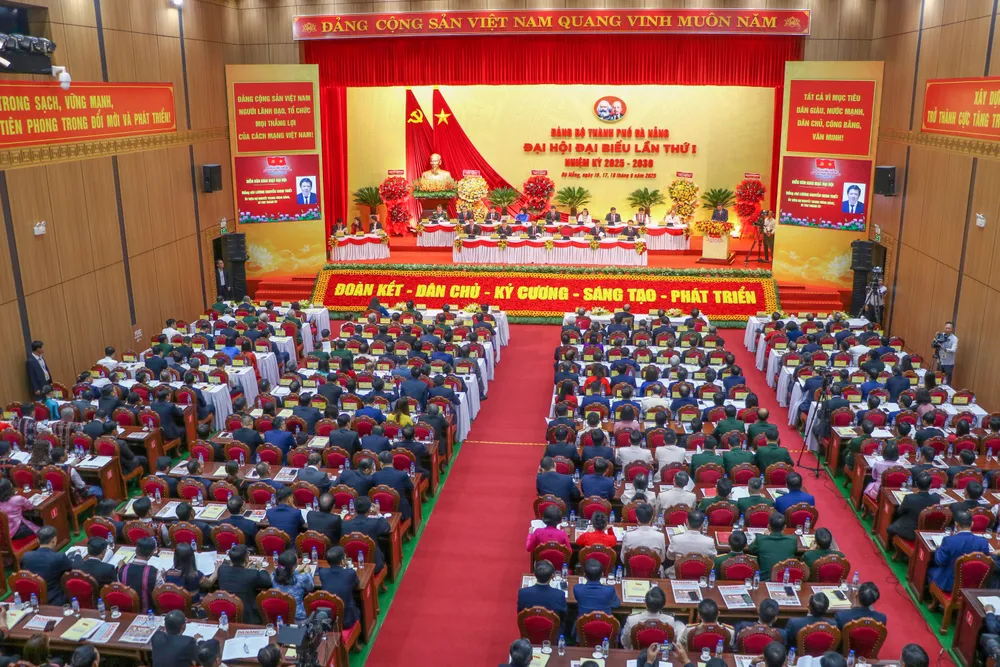 Toàn cảnh Đại hội đại biểu lần thứ I Đảng bộ TP Đà Nẵng, nhiệm kỳ 2025 – 2030. Ảnh: XUÂN QUỲNH IMG_0565.jpg