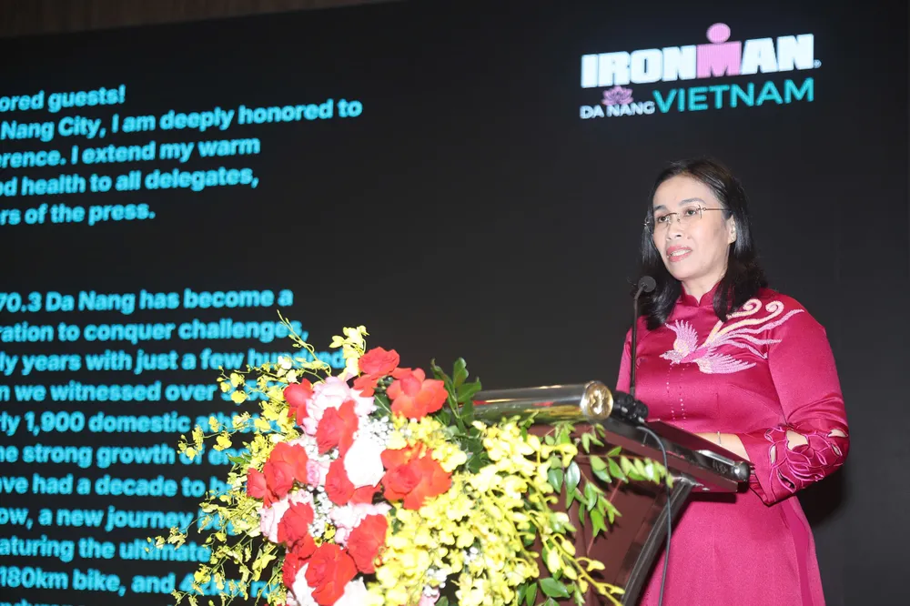 Bà Nguyễn Thị Anh Thi, Phó Chủ tịch UBND TP Đà Nẵng phát biểu Bà Nguyễn Thị Anh Thi, Phó Chủ Tịch UBND thành phố Đà Nẵng.jpg