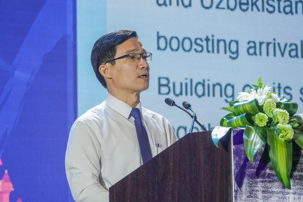 Ông Tán Văn Vương, Phó Giám đốc Sở Văn hóa, Thể thao và Du lịch TP Đà Nẵng chia sẻ. Ảnh: XUÂN QUỲNH DSC06274.JPG